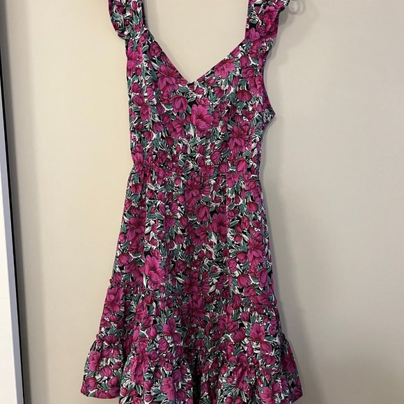 Cute Floral Tie-Back Dress - Size Large - Picture 3 of 4